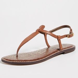 Sam Edelman Gigi Flat Sandal In Saddle Brown 8M